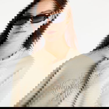 Dukserice CALVIN KLEIN Cropped Embroidered Sweatshirt Bež | J20J220696 ACI, 4