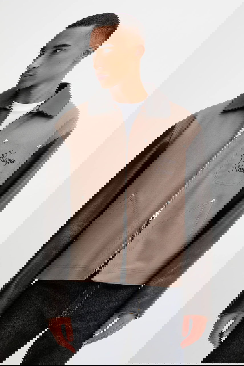 Jakna KENZO Kenzo Wool Blend Jacket Smeđa | FF68BL1519OH, 0