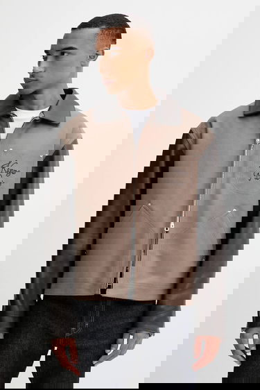 Jakna KENZO Kenzo Wool Blend Jacket Smeđa | FF68BL1519OH, 0