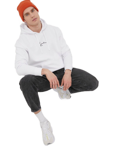 Dukserice Karl Kani Small Signature Hoodie Bijela | KKMQ12005