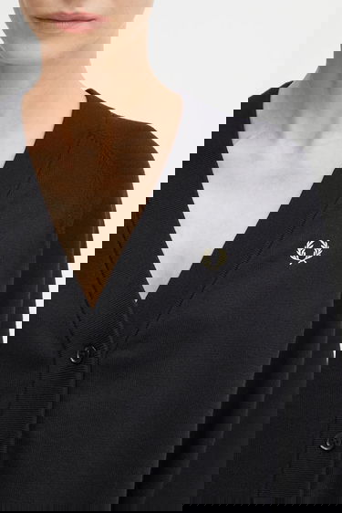 Džemper Fred Perry Fred Perry Women's Knitted Cardigan Crna | K1120, 3