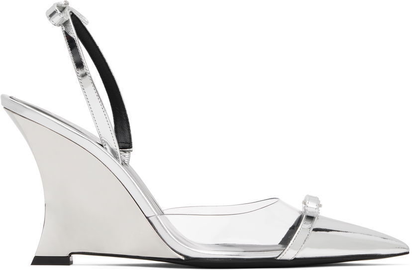 Tenisice i cipele Versace Metallic Wedge Heels with Ribbon Strap Metalik | 1016194_1A10007_2T08P