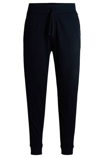 Trenirka BOSS Cotton-Terry Tracksuit Bottoms Crna | 50527454