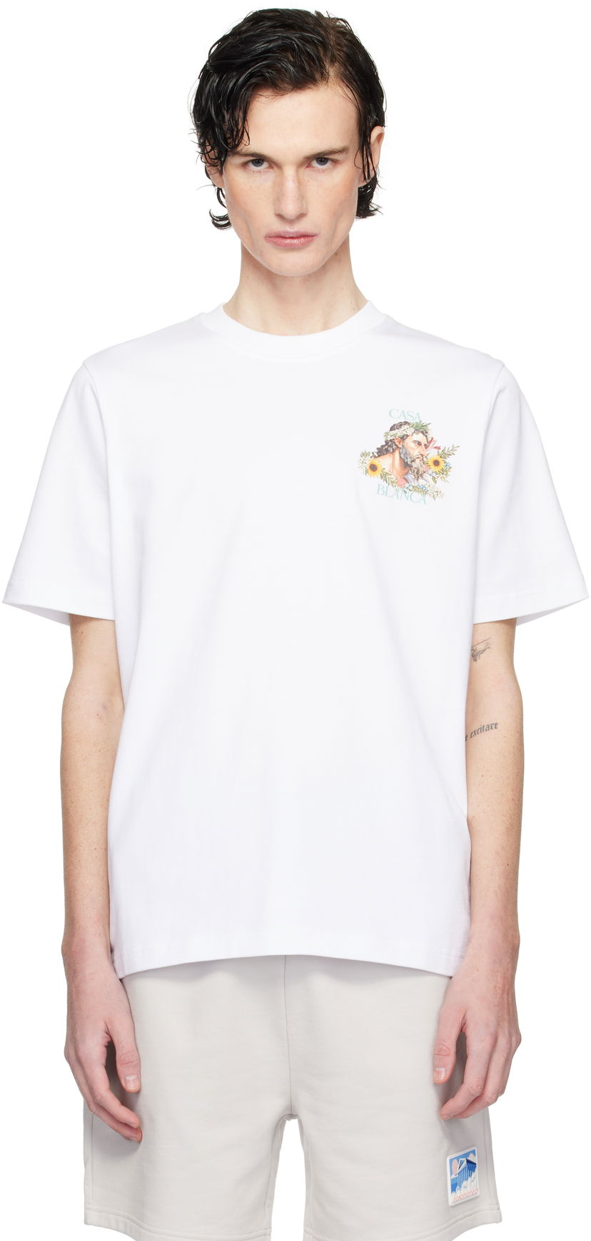 Majica kratkih rukava Casablanca Graphic Print T-Shirt Bijela | MPS25-JTS-001-01