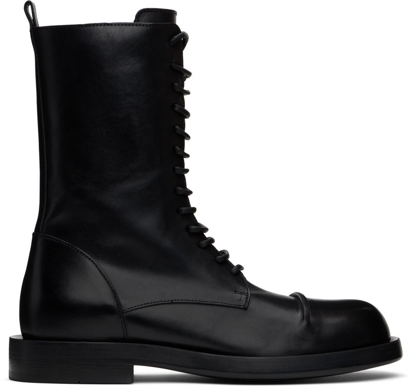Odjeća Ann Demeulemeester Ann Demeulemeester Gillian Pintuck Combat Boots Crna | 2402-M-C15-LT049-099