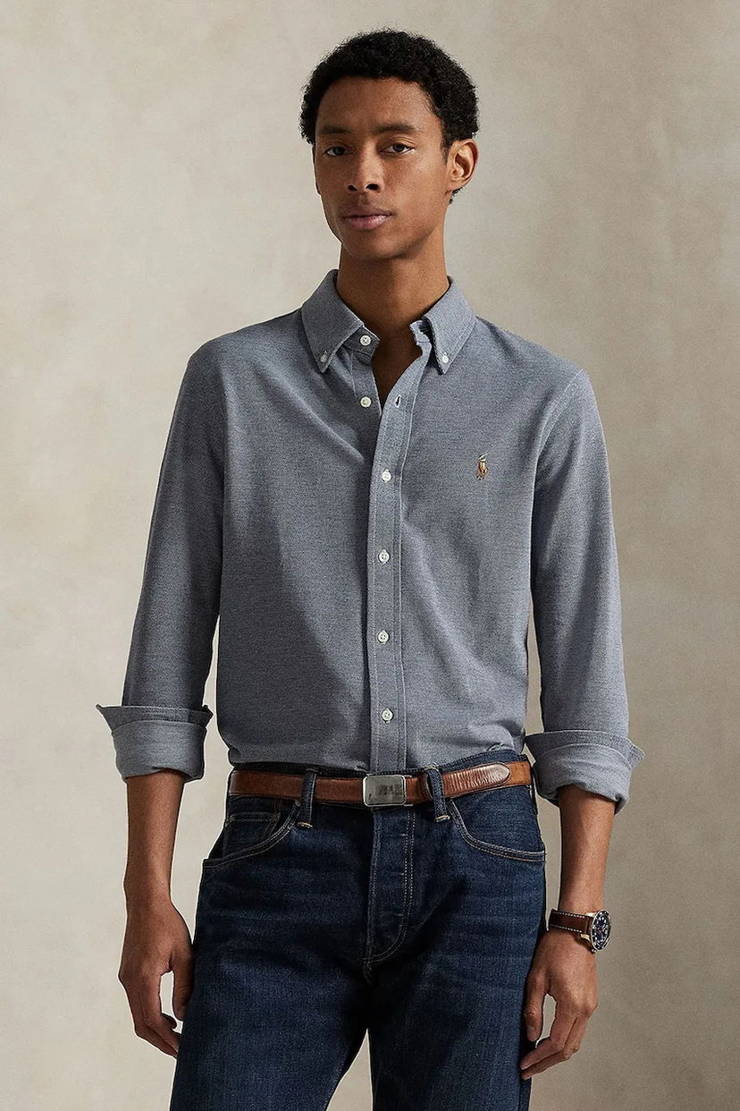 Košulja Polo by Ralph Lauren Polo Ralph Lauren Regular Fit Button-Down Shirt Siva | 710979488