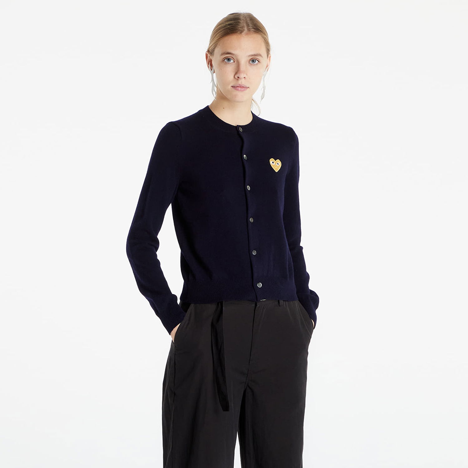 Džemper Comme des Garçons PLAY Cardigan Knit Crna | AZN049 Navy, 0