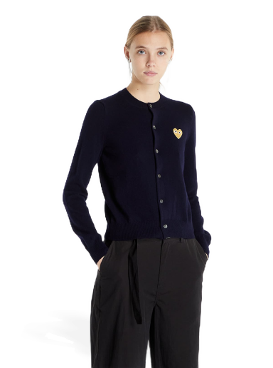 Džemper Comme des Garçons PLAY Cardigan Knit Crna | AZN049 Navy