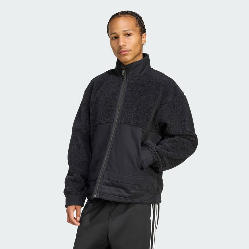 Jakna adidas Performance Premium Essentials Polar Fleece Zip-Up Jacket Crna | JY2639