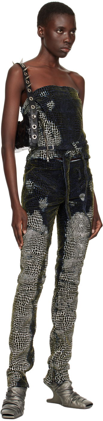 Majica bez rukava Ottolinger Ottolinger Patterned Denim Tube Top Plava | 1704802, 3