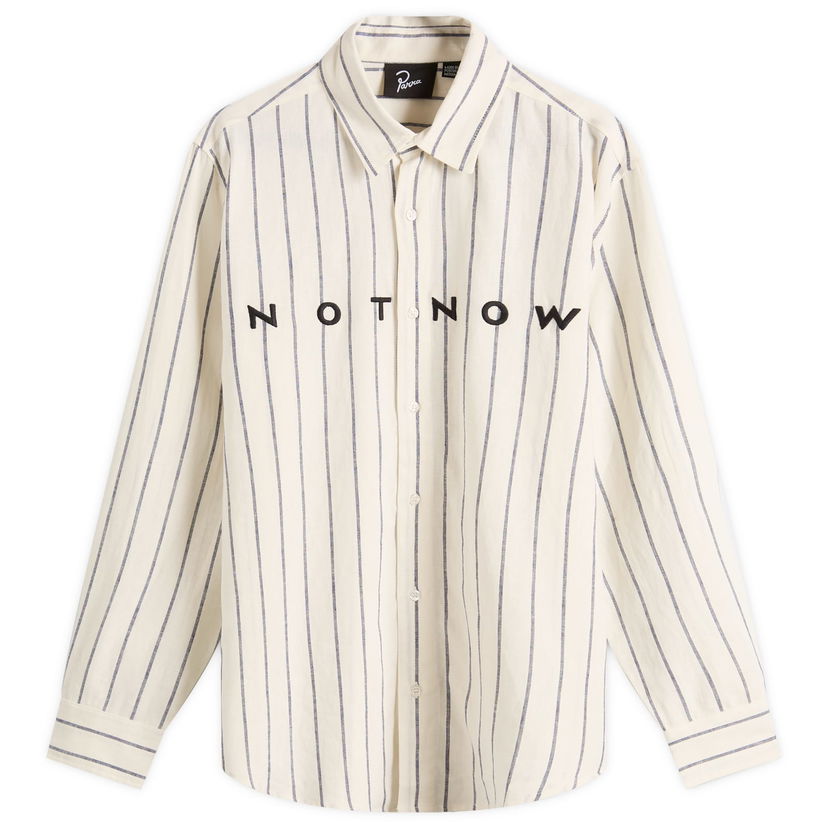Košulja By Parra Parra Not Now Striped Shirt, Size Large Bijela | 53435-WHT