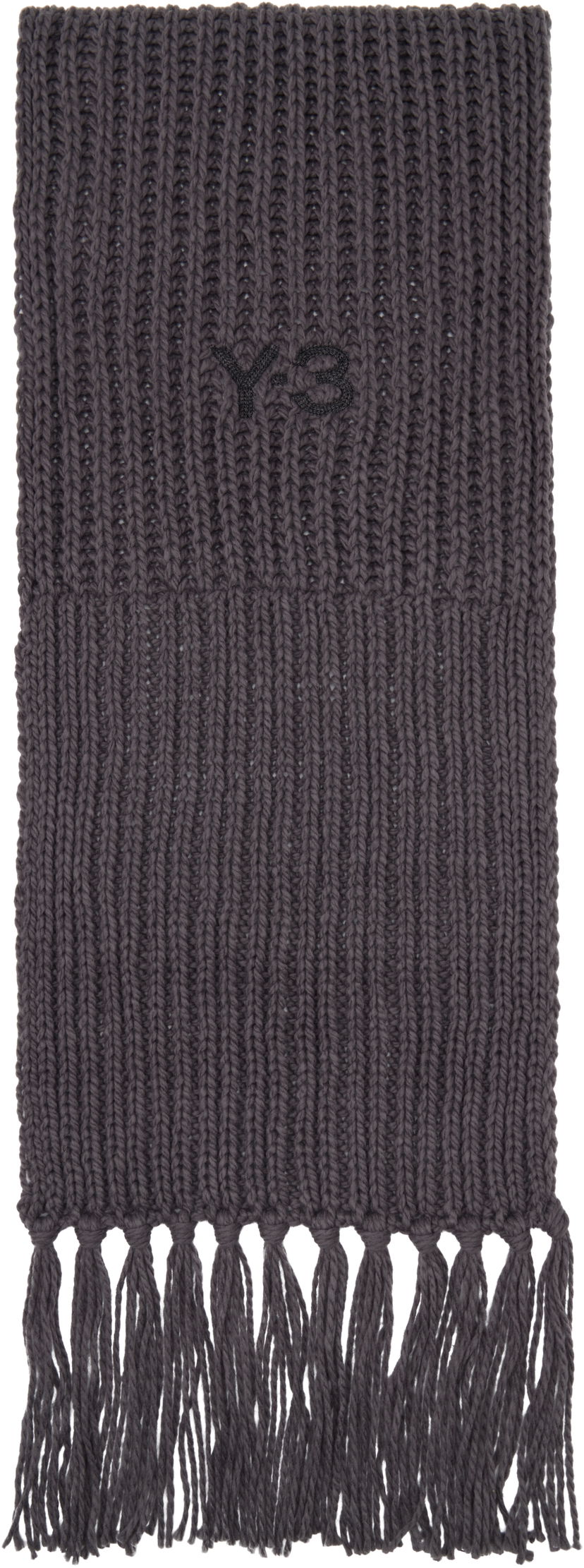 Šal Y-3 Y-3 Oversized Knit Scarf with Tassels Siva | KC0413