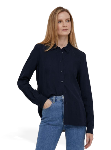 Košulja Tommy Hilfiger Regular Fit Twill Shirt Tamnoplava | WW0WW39388
