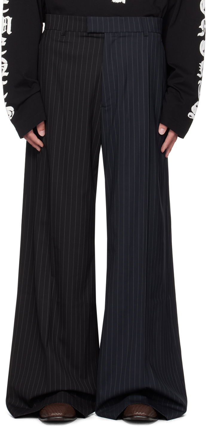Hlače VETEMENTS Pinstripe Trousers Crna | UA65PA706N