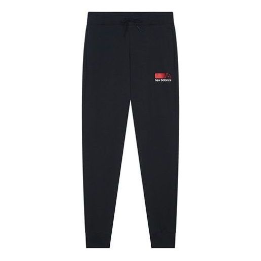 Trenirka New Balance Logo Print Track Pants Tamnoplava | MP13900-BK