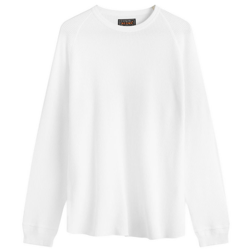Majica kratkih rukava BEAMS Beams Plus Long Sleeve Thermal T-Shirt, Size Large Bijela | 3814-0057-156-01