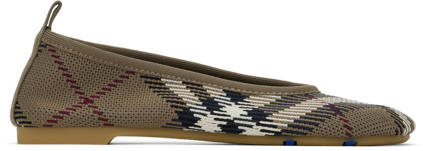 Haljina Burberry Burberry Check Ballerina Flats Smeđa | 8101054