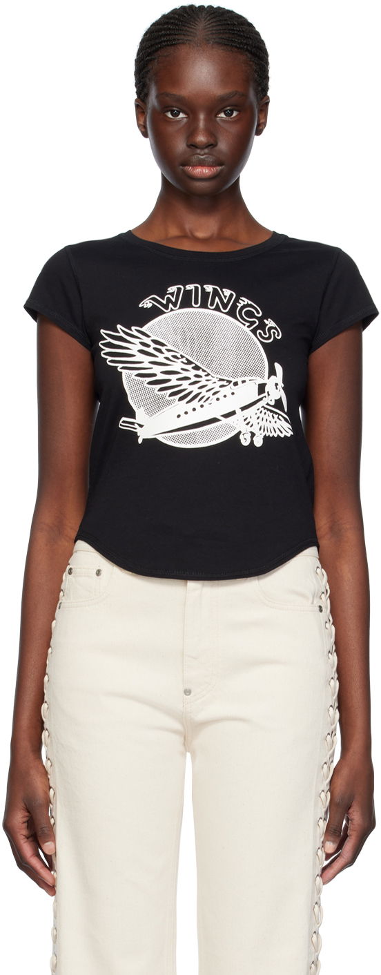 Majica kratkih rukava Stella McCartney 'Wings' Graphic T-Shirt Crna | 6J02843SPZ12