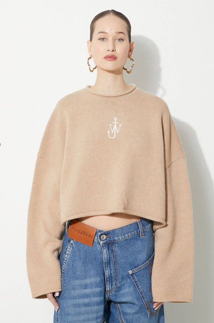 Džemper JW Anderson JW Anderson Cropped Anchor Jumper Bež | KW1121.YN0264.132