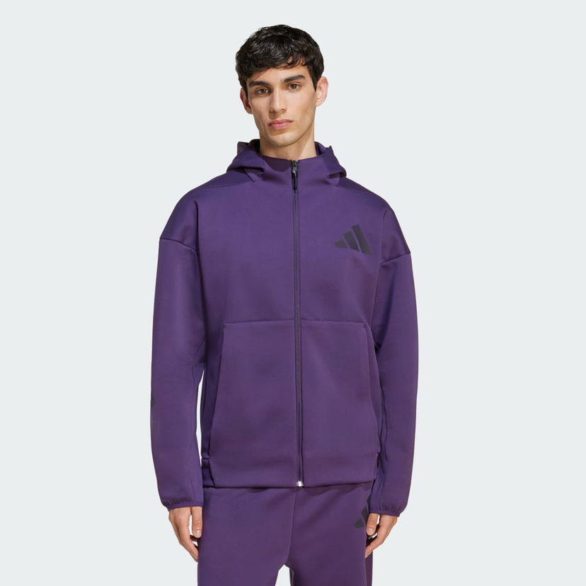 Jakna adidas Performance Z.N.E. Full-Zip Hooded Jacket Ljubičasta | KB7124