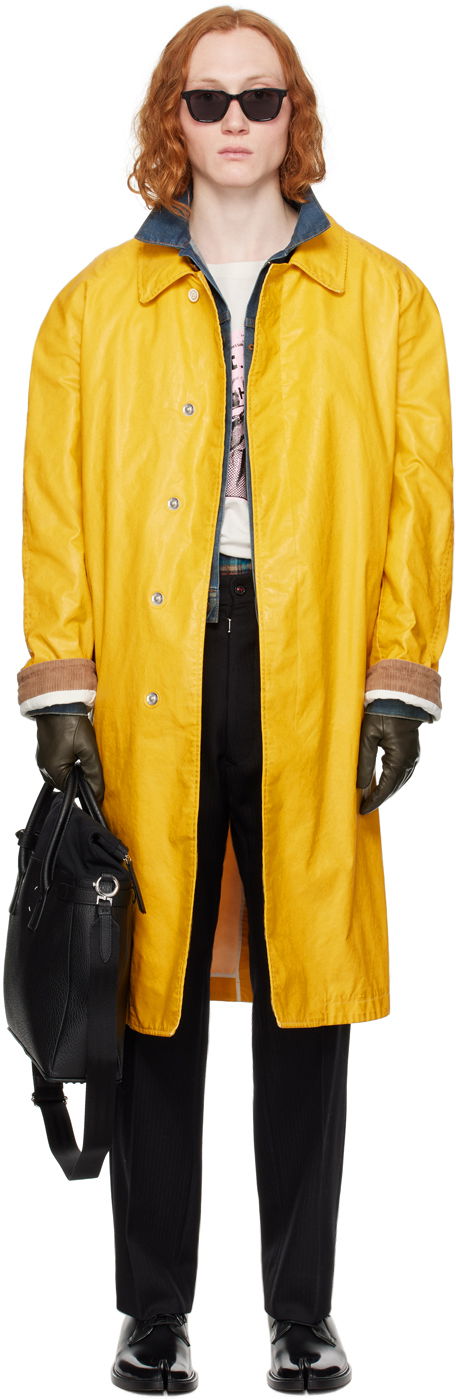 Kaputi Maison Margiela Smudge Trench Coat Žuta | S50AH0130 S48398