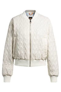 BOSS Bomber Jacket with Chevron Quilting