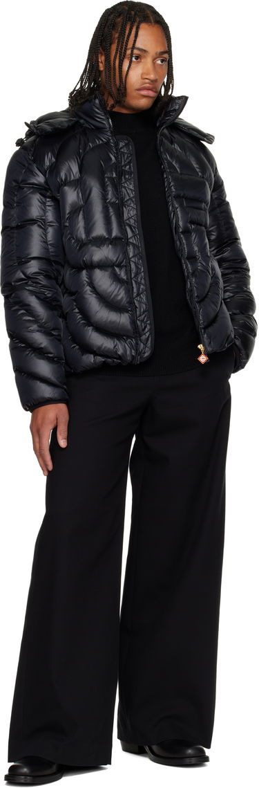 Pernata jakna Casablanca Monogram Quilted Nylon Down Puffer Jacket Crna | M-AW25-OT-140-01, 3