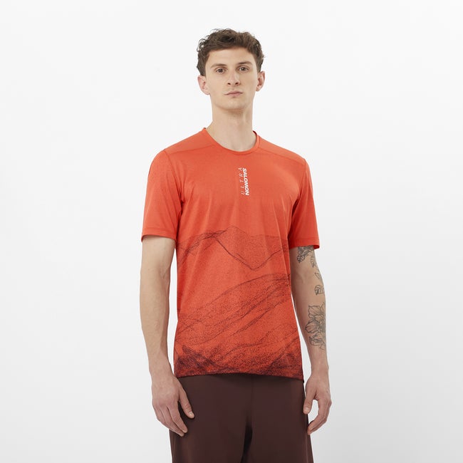 Majica kratkih rukava Salomon S/LAB Ultra Print T-Shirt Narančasta | LC2449700