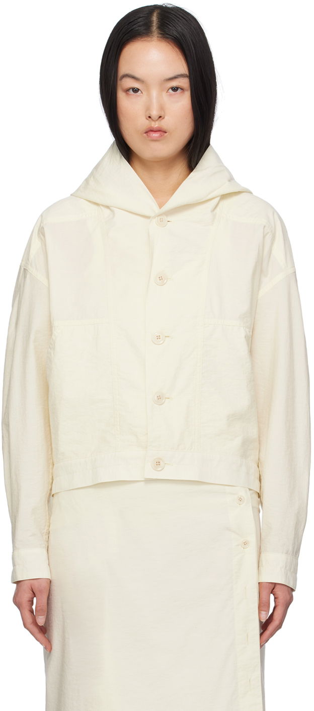Jakna LEMAIRE LEMAIRE Women's Hooded Button-Up Jacket Bijela | OW1067 LF1234
