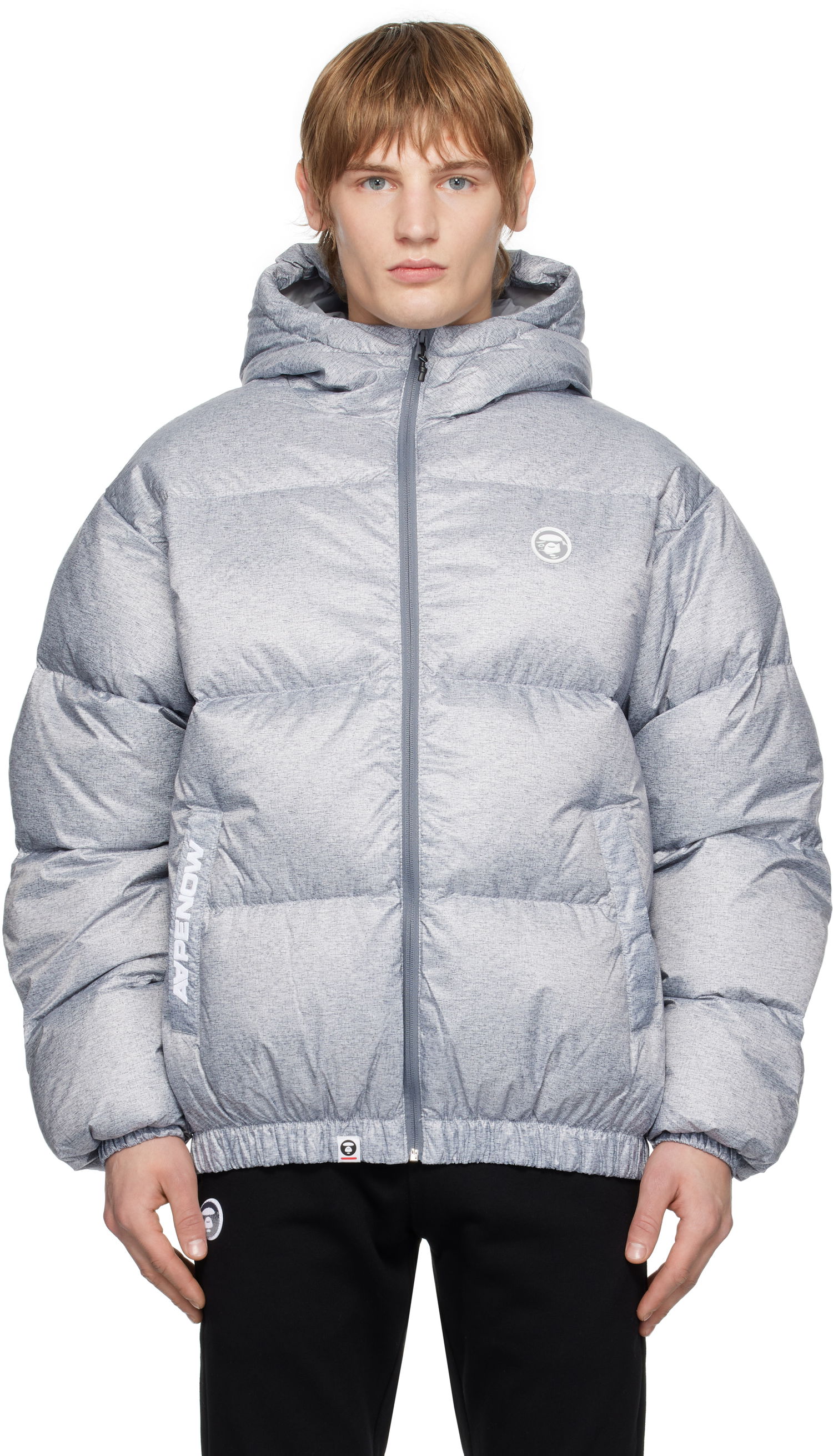 Pernata jakna AAPE by A Bathing Ape AAPE by A Bathing Ape 'AAPE NOW' Down Jacket Siva | AAPDNM7654XANGY2, 0
