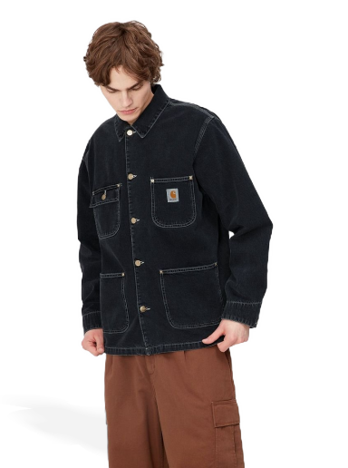 Kaputi Carhartt WIP OG Chore Coat "Black heavy stone wash" Crna | I031896_89_60