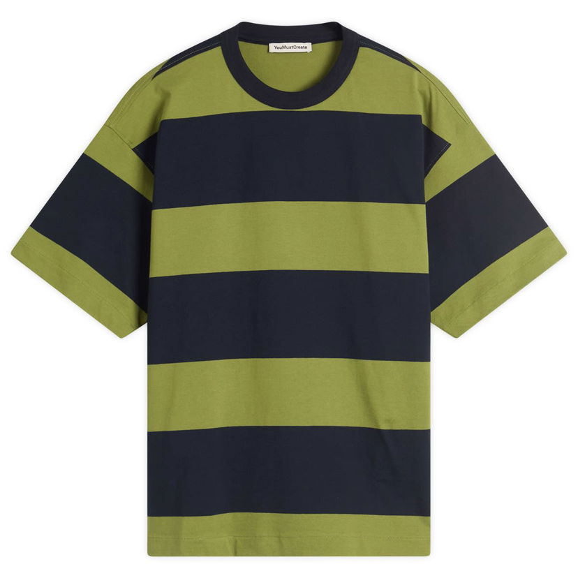 Majica kratkih rukava YMC YMC Triple Stripe T-Shirt, Size Large Zelena | P6YMD-40