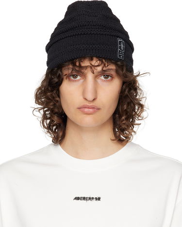 Kapica ADER ERROR Montblanc Black Knitted Beanie Crna | BMADSSHW0503BK, 0
