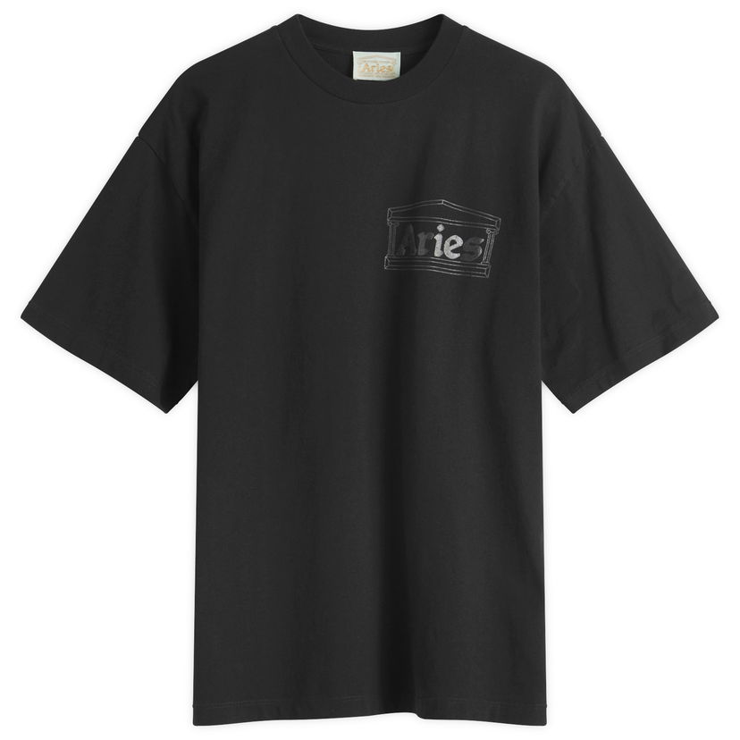 Majica kratkih rukava Aries Men's Temple T-Shirt, Size Large Crna | AR60000-BLK