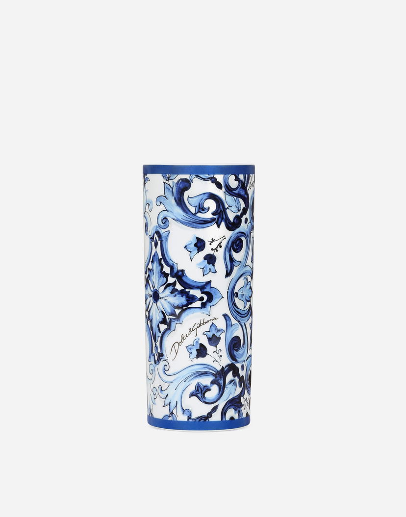 Home decor Dolce & Gabbana Dolce & Gabbana Cylindrical Porcelain Majolica-print Vase Višebojno | TCC196TCAMZUB011