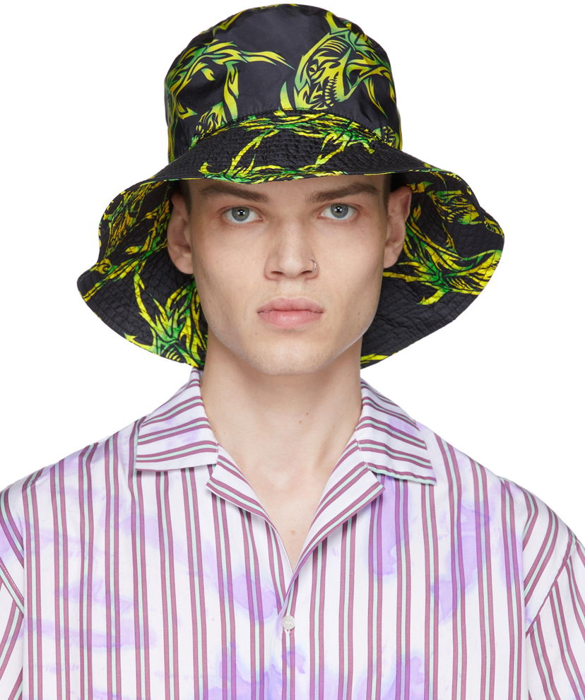 Šešir MSGM MSGM Nylon Graphic Bucket Hat Crna | 3240ML06 227083