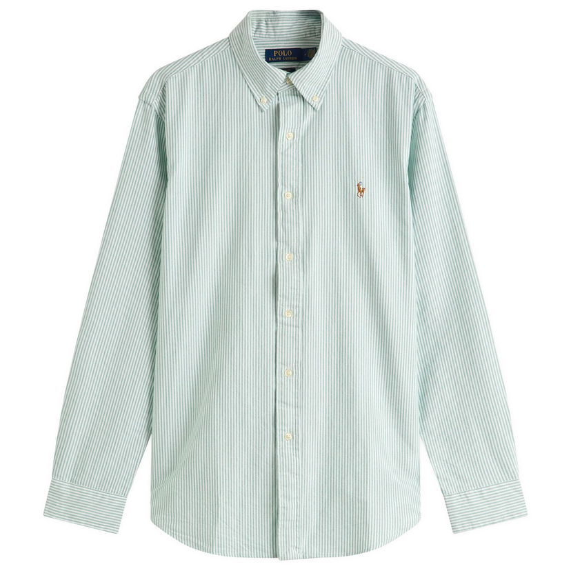 Košulja Polo by Ralph Lauren Ralph Lauren Button-Down Striped Oxford Shirt, Size Large Zelena | 710953704010-GRN