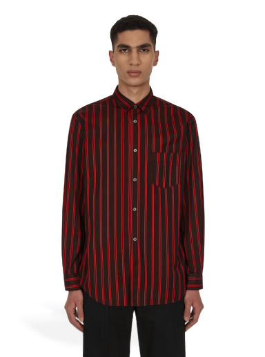 Košulja Comme des Garçons Yarn Dyed Stripe Shirt Crna | FI-B017 1