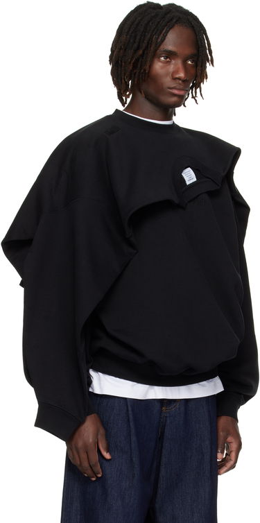 Dukserice VETEMENTS VETEMENTS Double Layered Sweatshirt Crna | UH76CW400B, 1