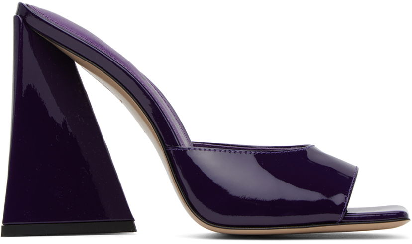 Dodaci The Attico Attico Devon Patent Leather Heeled Mules Ljubičasta | 241WS000 L002