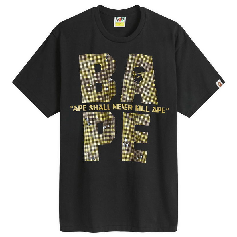 Majica kratkih rukava BAPE Bitmap Logo T-Shirt Crna | 001TEK801041M-BLK