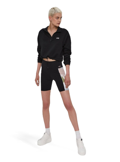 Dukserice Vans Left Chest Half-Zip Fleece Sweatshirt Crna | VN0A4R97BLK1