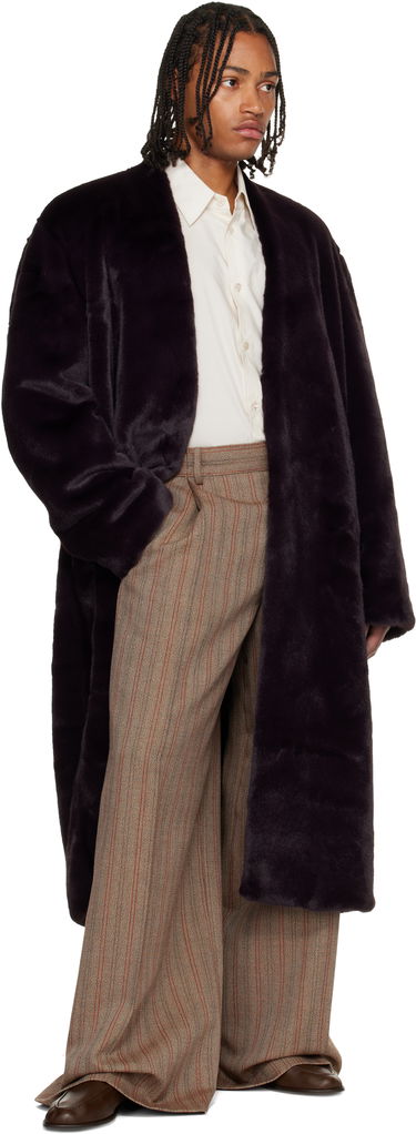 Kaputi Casablanca Shawl Faux-Fur Coat Crna | M-AW25-OT-218-01, 3
