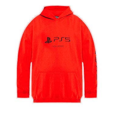 Dukserice Balenciaga Playstation Boxy Hoodie Crvena | 651799 TKVF4 6552, 0