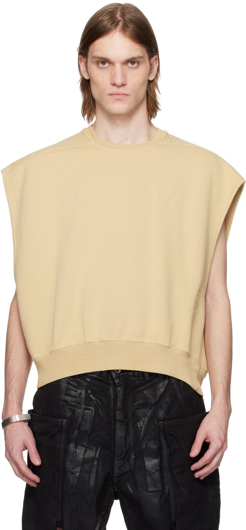 Džemper Rick Owens Rick Owens DRKSHDW Hollywood Jumbo Tatlin Sleeveless Sweatshirt Bež | DU01E3160 F