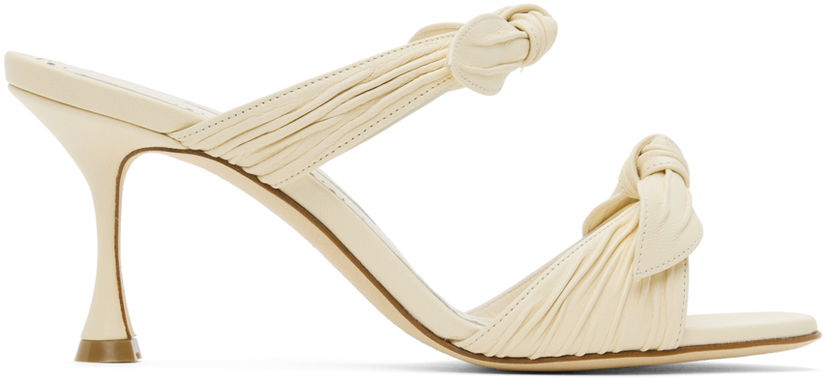 Dodaci Manolo Blahnik Manolo Blahnik Lollo Knotted Heeled Sandals Bijela | 224-1604