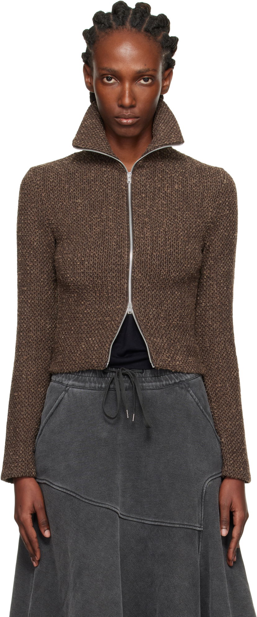 Jakna OUR LEGACY Our Legacy Slim Zip Long Sleeve Jacket Smeđa | W4256SB