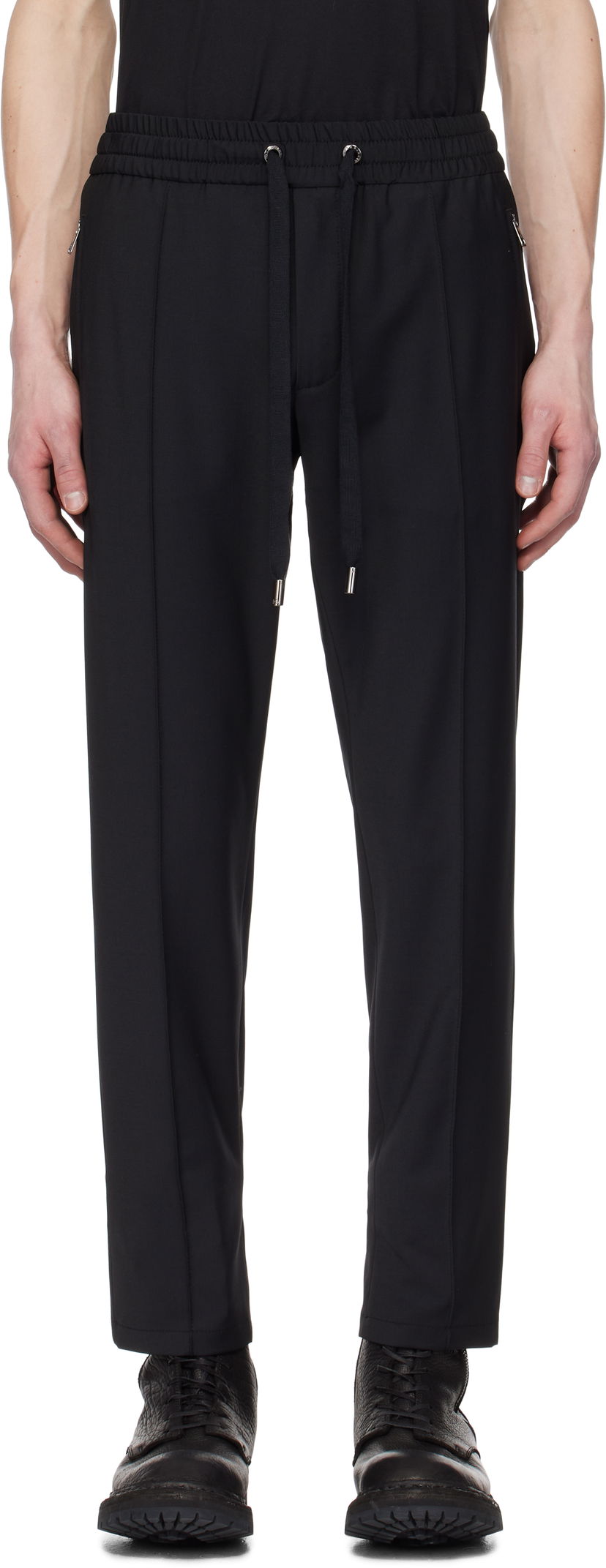 Trenirka Dolce & Gabbana Dolce&Gabbana Tela Lana Track Pants Crna | GYACETFURK8