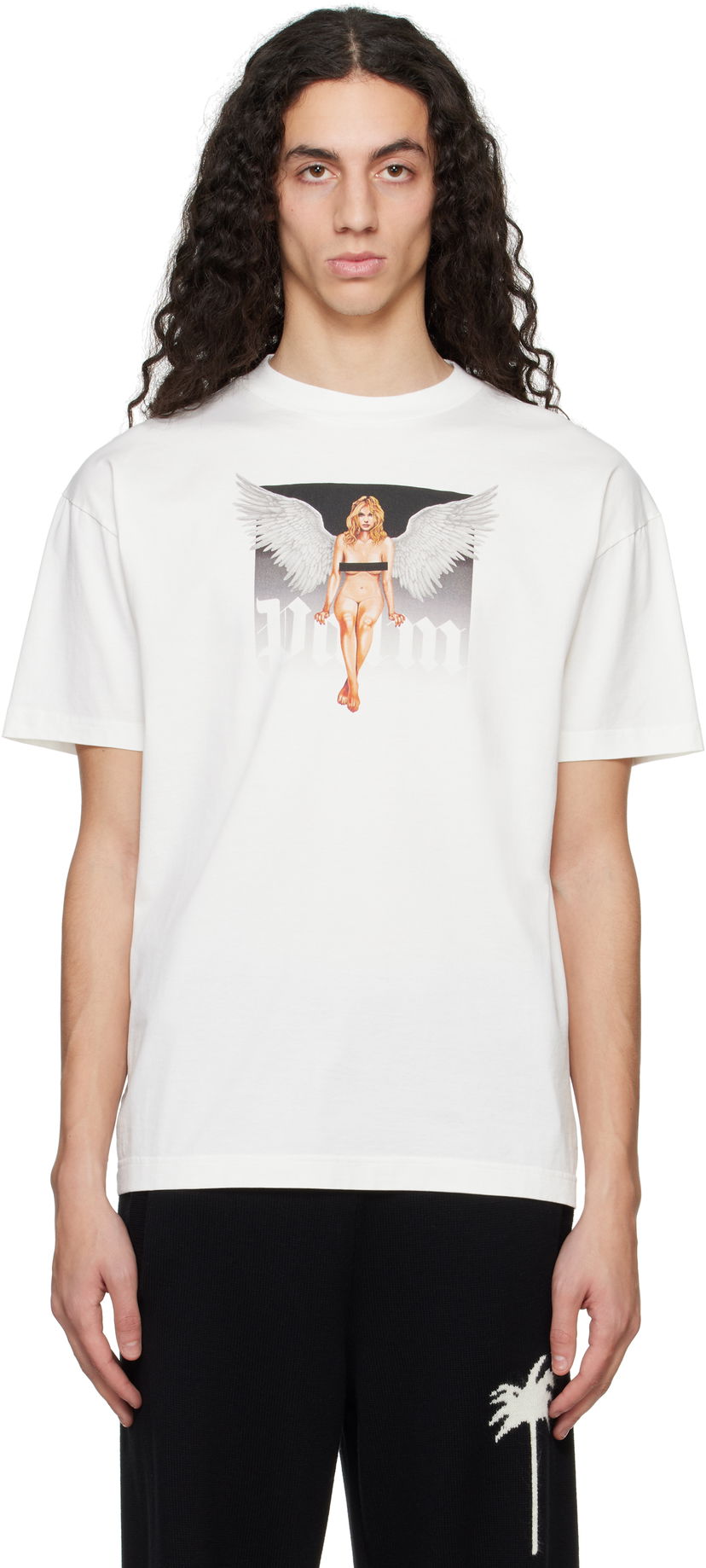 Majica kratkih rukava Palm Angels Palm Angels Pin Up Graphic T-Shirt Bijela | PMAA001S25JER00A0310