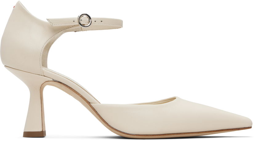Odjeća Aeyde Aeyde Salvi Ankle Strap Heels Bijela | A11-PU-VDHP75ST167-SS25-100-007